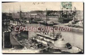 Postcard Old Port Brest War And The City