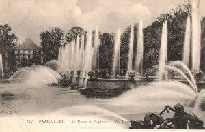 Vintage Postcard 1910's Versailles Le Bassin de Neptune Paris France FR