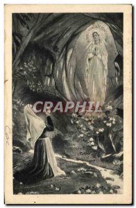 Old Postcard Lourdes L & # 39Apparition virgin