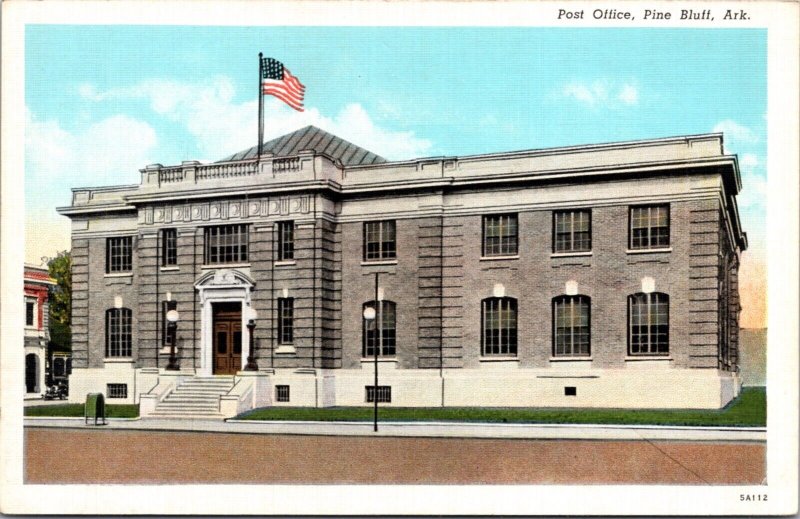 Postcard Post Office in Pine Bluff, Arkansas 