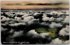 California CA, Above The Clouds, Mt. Lowe, Dark Clouds Forming, Vintage Postcard