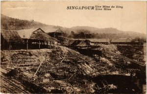 PC CPA SINGAPORE, ZINC MINE, VINTAGE POSTCARD (b4152)