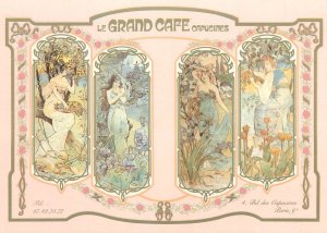 Le Grand Cafe Capucines  Le Restaurant Plaisir  Paris advertising postcard