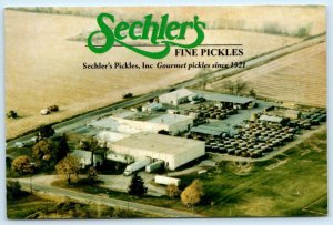 Cartão postal moderno ST. JOE, Indiana IN~ Publicidade SECHLER'S PICKLES fábrica 4x6-