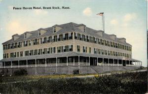 Brant Rock Massachusetts Peace Haven Hotel Street View Antique Postcard K30867