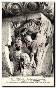 Postcard Old Vezelay Basilica Madeleine Tent An Angel decapitating a characte...