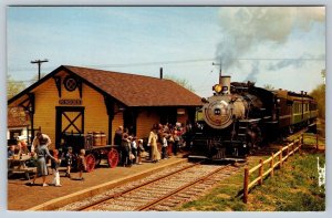 Black River & Western RR, Steam Locomotive, Station, Ringoes NJ, 1985 Postcard