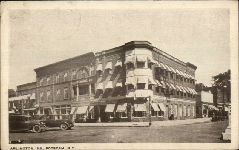 Potsdam NY Arlington Inn c1920 Postcard