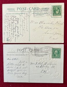 ABRO 2 New year's Greetings  cards early 1900's