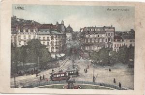 BF19307 liege vue des places tramway belgium front/back image