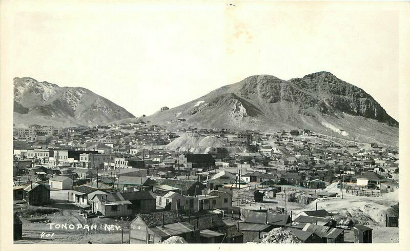 Birdseye Tonopah Nevada #401 1950s RPPC Photo Postcard 20-7849