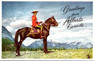 Canada Alberta Greetings The Scarlet Tunic Of The Royal Canadian Mounted Police