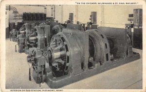 Piedmont Montana on the CM&StP Ry interior of sub-station antique pc BB1802