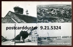 h88 - AUSTRIA Neusiedl am See 1958 Burgenland Multiview. Real Photo Postcard