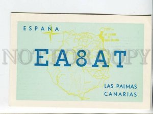 464532 1980 year Spain Canary Islands Las Palmas radio QSL card to USSR
