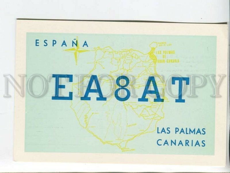 464532 1980 year Spain Canary Islands Las Palmas radio QSL card to USSR