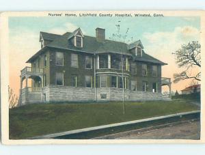 Linen NURSES HOME AT LITCHFIELD COUNTY HOSPITAL Winsted Connecticut CT J9461@