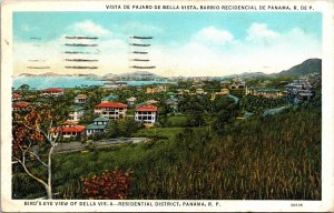 Birds Eye View Bella Residence Distric Panama Rp Canal Zone Cancel Wob Postcard 