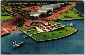 1944 Pan American Airways Terminal Miami Florida FL Gateway Posted Postcard