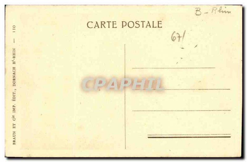 Old Postcard Sainte Odile Chapel with Angels