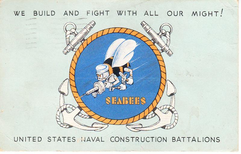 US Navy - Seabees Logo  Post Card