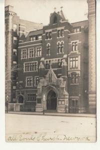 NY   NYC -- All Souls Church,  RPPC postcard