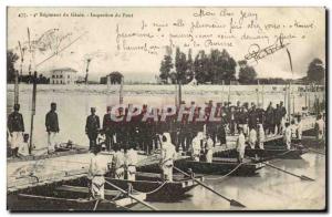 Old Postcard Army 4th Regiment Genie Bridge Inspection