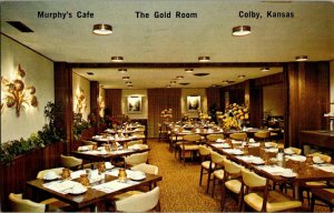 The Gold Room Murphy's Cafe Colby Kansas Vintage Postcard Standard View Card