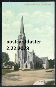 h5231 - GALT Ontario Postcard 1910s Waterloo. Knox Church
