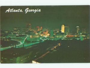 Unused Pre-1980 AERIAL VIEW OF TOWN Atlanta Georgia GA n2336