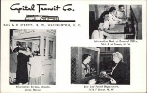 Washington D.C. DC Capital Transit Co Women at Switchboard Vintage Postcard 