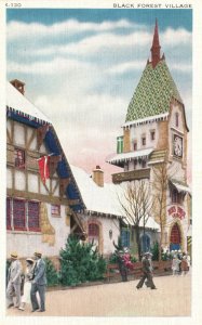 Vintage Postcard 1930's Black Forest Village A Century Of Progress Chicago Expo