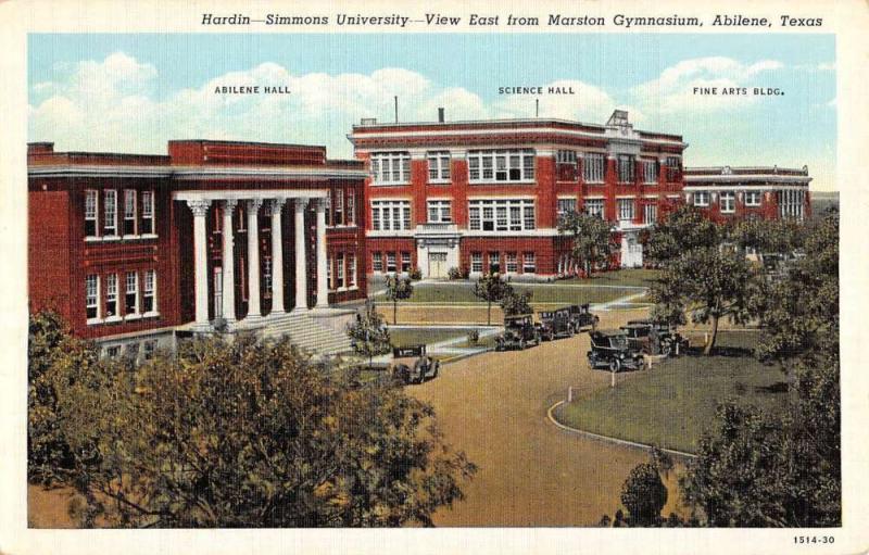 Abilene Texas Marston Gym Simmons University Antique Postcard K102713