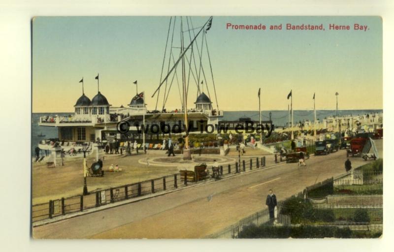 tp7855 - Kent - The Promenade and Bandstand in the 40s, at Herne Bay -  postcard