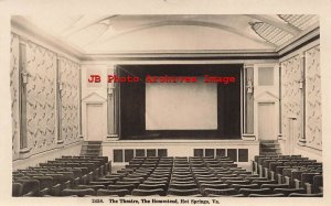 VA, Hot Springs, Virginia, RPPC, Homestead Motion Picture Theatre Interior View