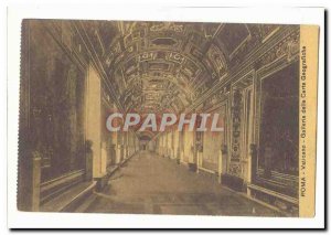italy italia Roma Vaticano Old Postcard Galleria della Map Geografiche