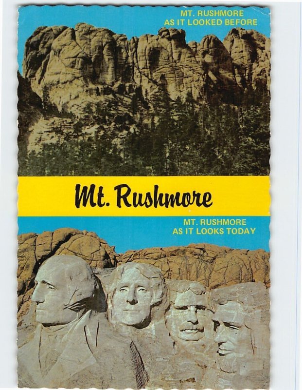 Postcard Mt. Rushmore, Black Hills, South Dakota