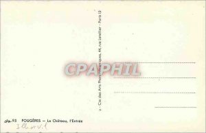 Old Postcard Fougeres Chateau the Entree