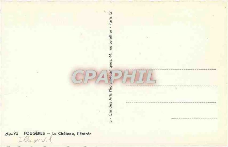 Old Postcard Fougeres Chateau the Entree