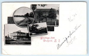 WICKFORD, RI Rhode Island ~ Multiview COLD SPRING HOUSE Etc.. 1906 Postcard