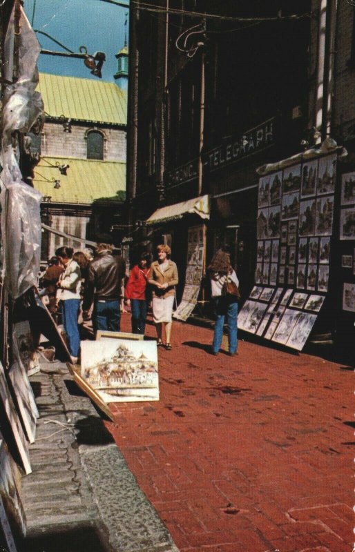 Canada Rue Du Trésor Quebec Canada Chrome Postcard 08.95 