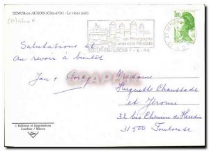 Modern Postcard Semur en Auxois Cote d'Or Old well