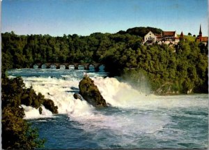 Switzerland Rheinfall Mit Schloss Laufen