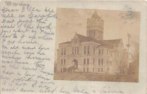 D15/ Cassopolis Michigan Mi Real Photo RPPC Postcard c1910 Court House Building