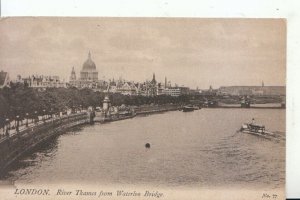 London Postcard - River Thames from Waterloo Bridge - Ref 15214A