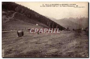 Bagneres de Bigorre Old Postcard Col d & # 39Aspin the table & # 39orientation