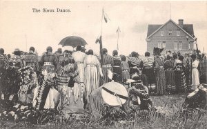 J54/ Native American Indian Postcard c1910 The Sioux Dance 378