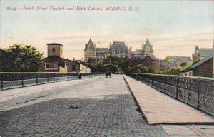 New York Albany Hawk Street Viaduct and State Capitol Building