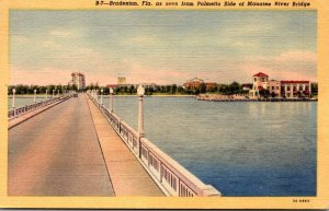 Florida Bradenton Seen From Palmetto Side Of Manatee River Bridge Curteich