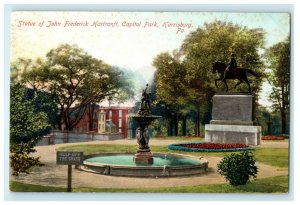 Statue Of John Frederick Hartranft Capitol Park Harrisburg Pennsylvania Postcard 